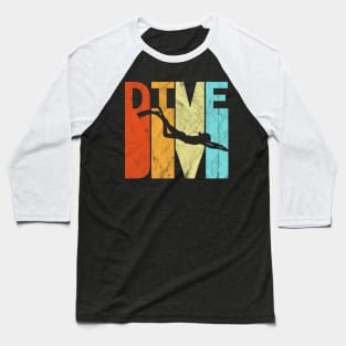 Diving Dive Retro Vintage Diver Snorkeling Gift Baseball T-Shirt